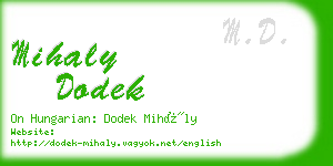 mihaly dodek business card